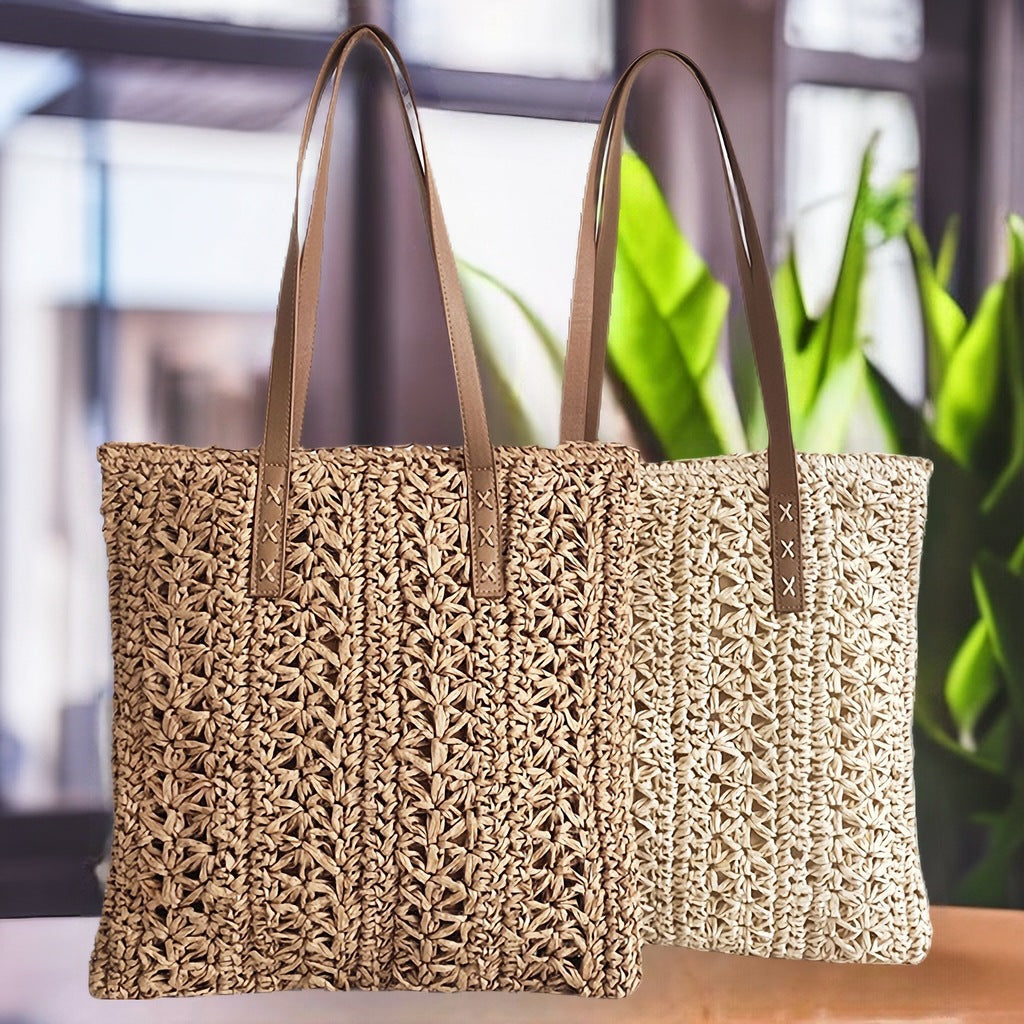 Handcrafted Beach Bag in Modern Macrame Style Bowlift