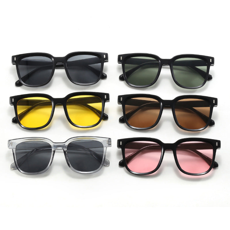 Women Fashionable Square Sunglasses with Transparent Frame Bowlift