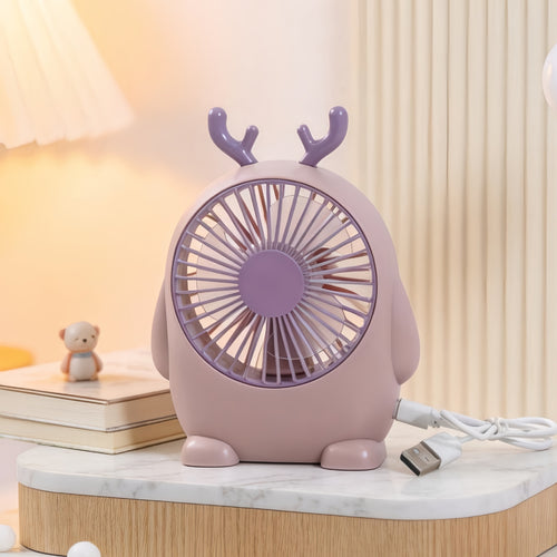 Ladies handheld fan with cute animal design Bowlift