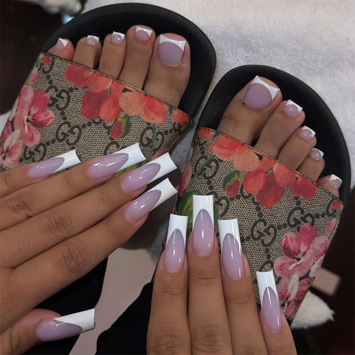 Elegant Sculpted Press-On Nail Art Set Bowlift