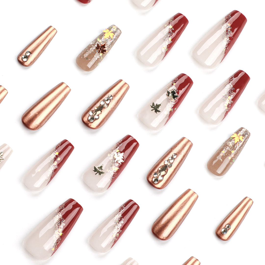 Artful Nail Extensions with Glitter and Flower Accents Bowlift