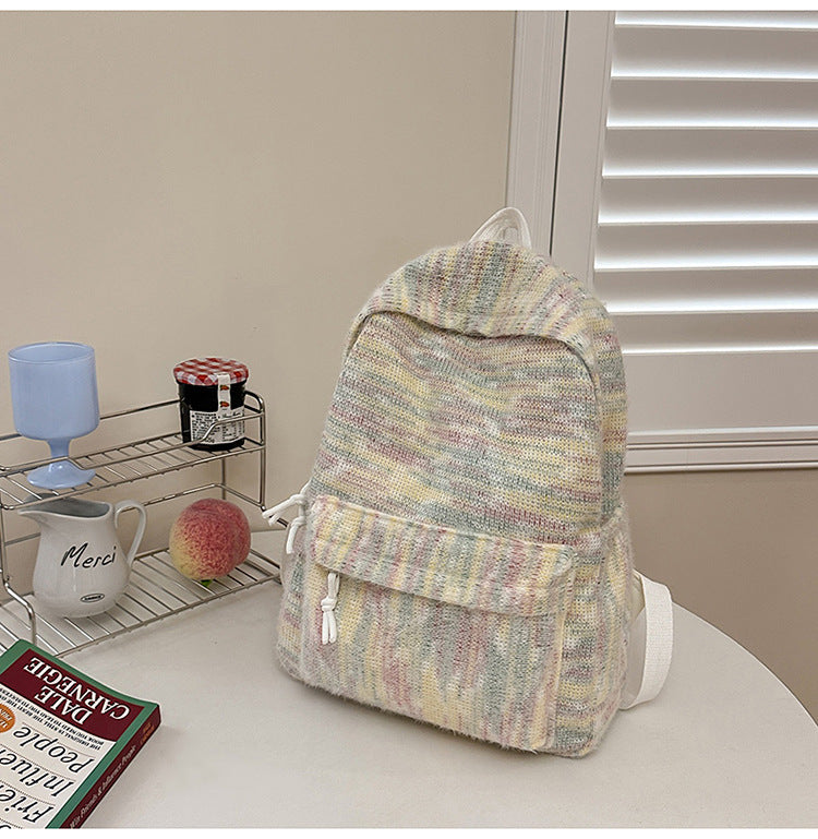 Textured Knit Backpack