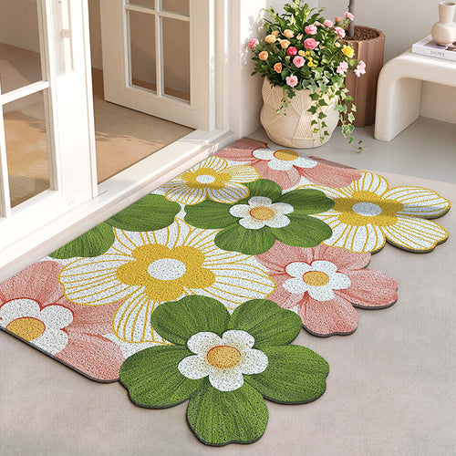 Floral Patterned Indoor Area Mat Bowlift