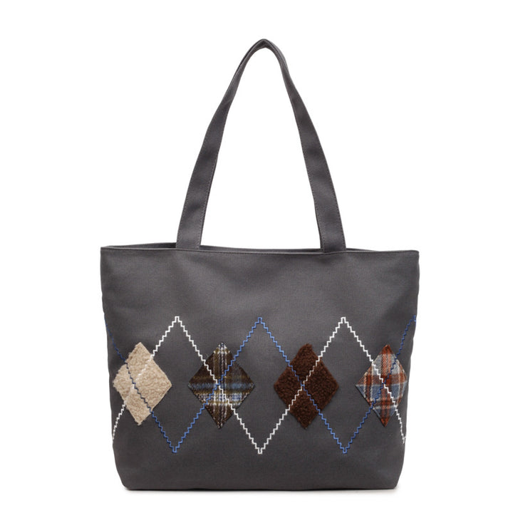 Decorative Patterned Canvas Tote Bag Bowlift