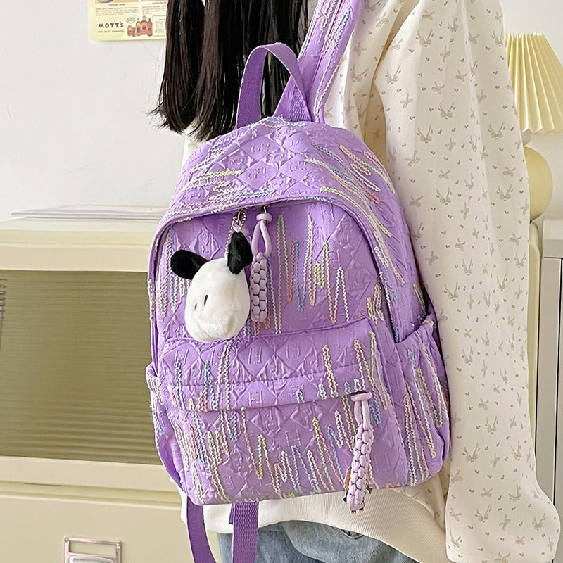 Trendy Textured Backpack Bowlift