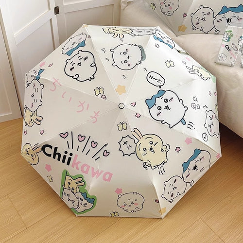 Women's Foldable Umbrella with Cute Cartoon Designs Bowlift