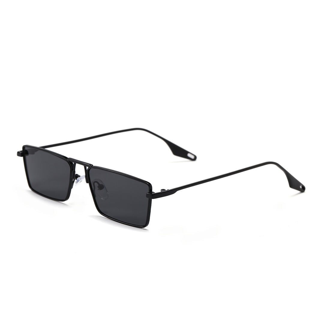 Women's elegant square sunglasses with narrow metal frame and UV protection Bowlift