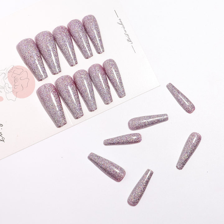 Glamorous Glittering Press-On Nail Tips Bowlift