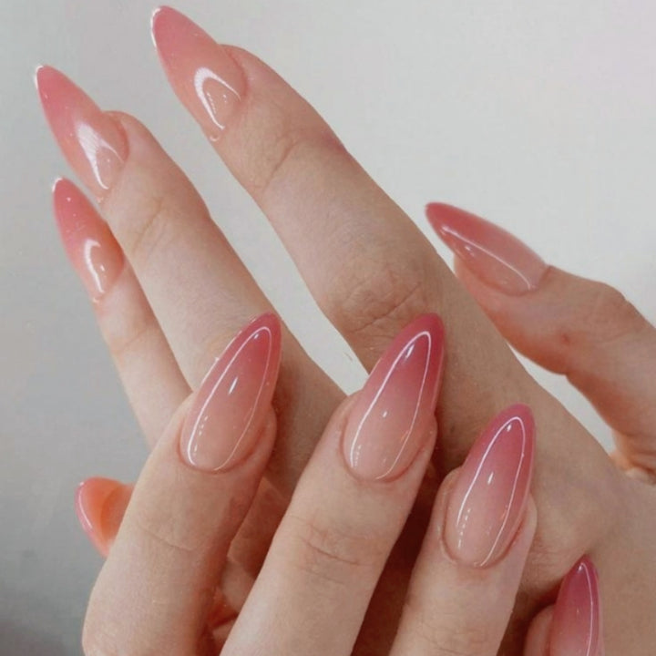 Gradient Ombre Stiletto Press-On Nails Bowlift