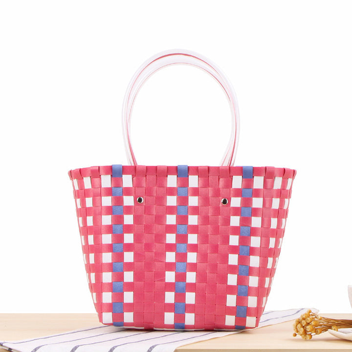 Braided shopping bag with colorful pattern Bowlift