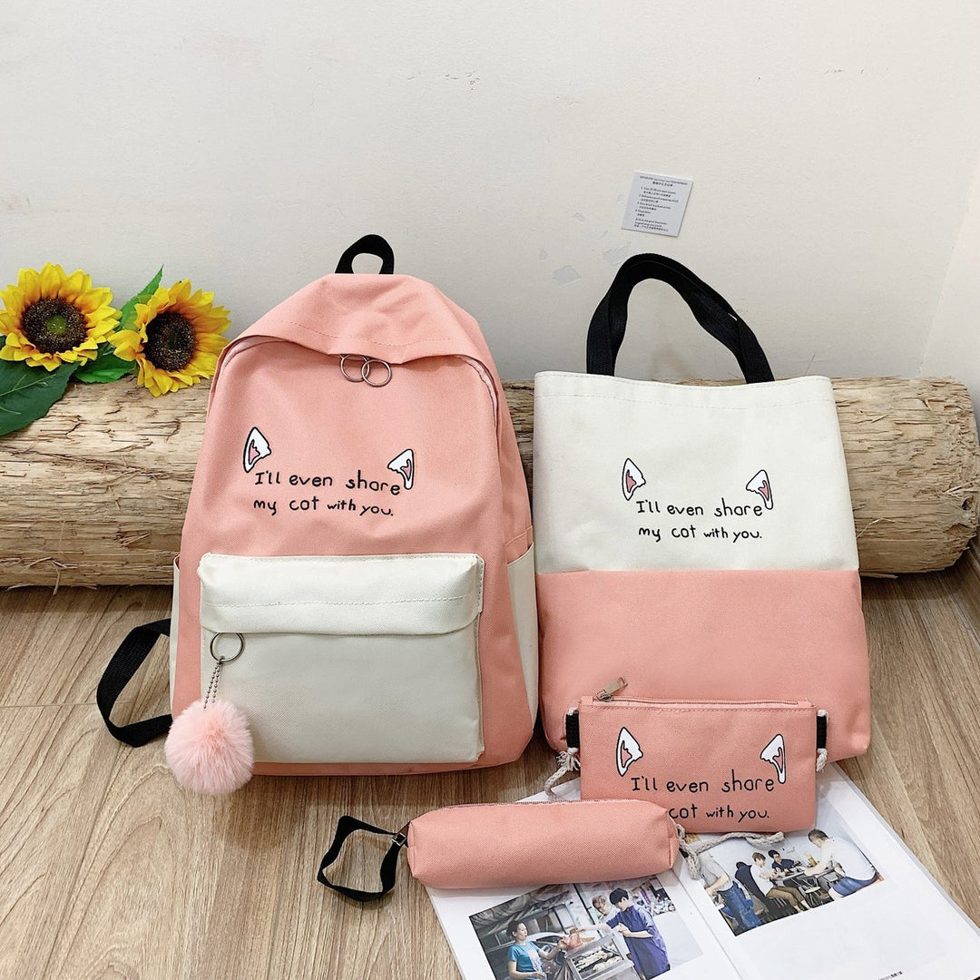 Cute Animal-Themed Backpack Set Bowlift