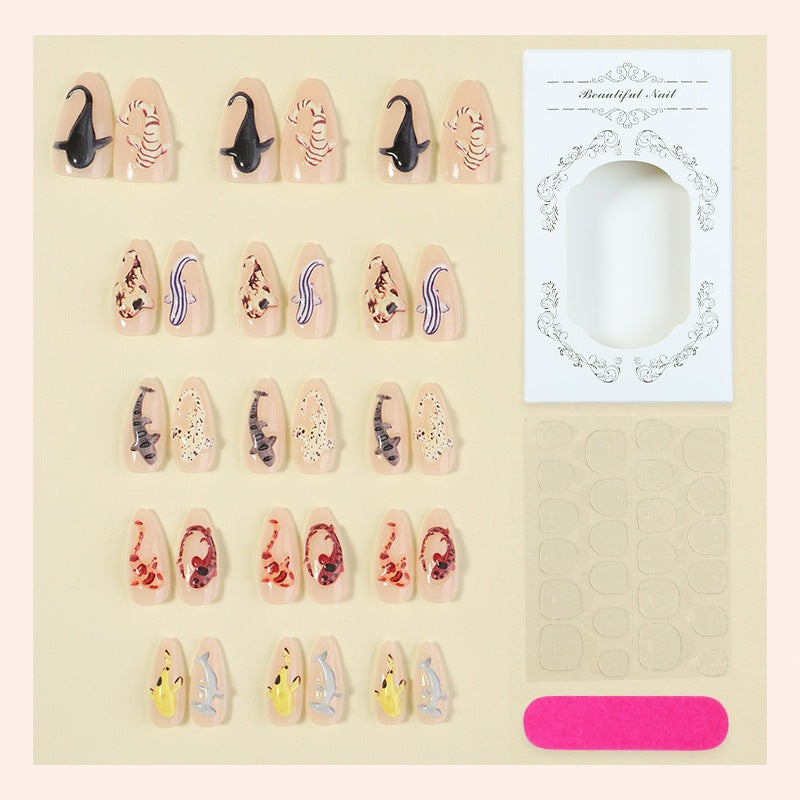 Creative nail art set with playful fish motifs Bowlift