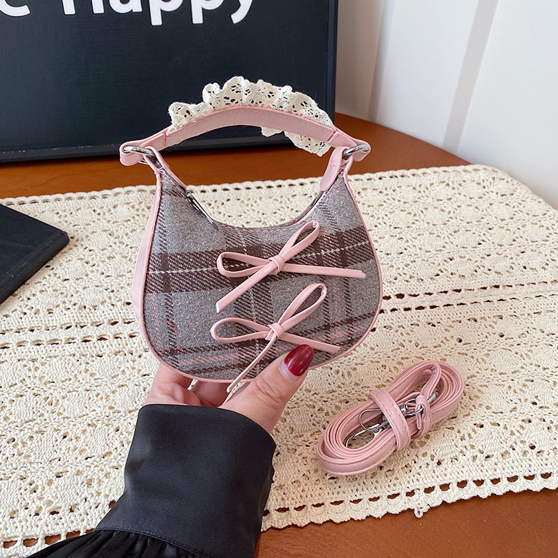 WoStylish Plaid Patterned Handbag Bowlift