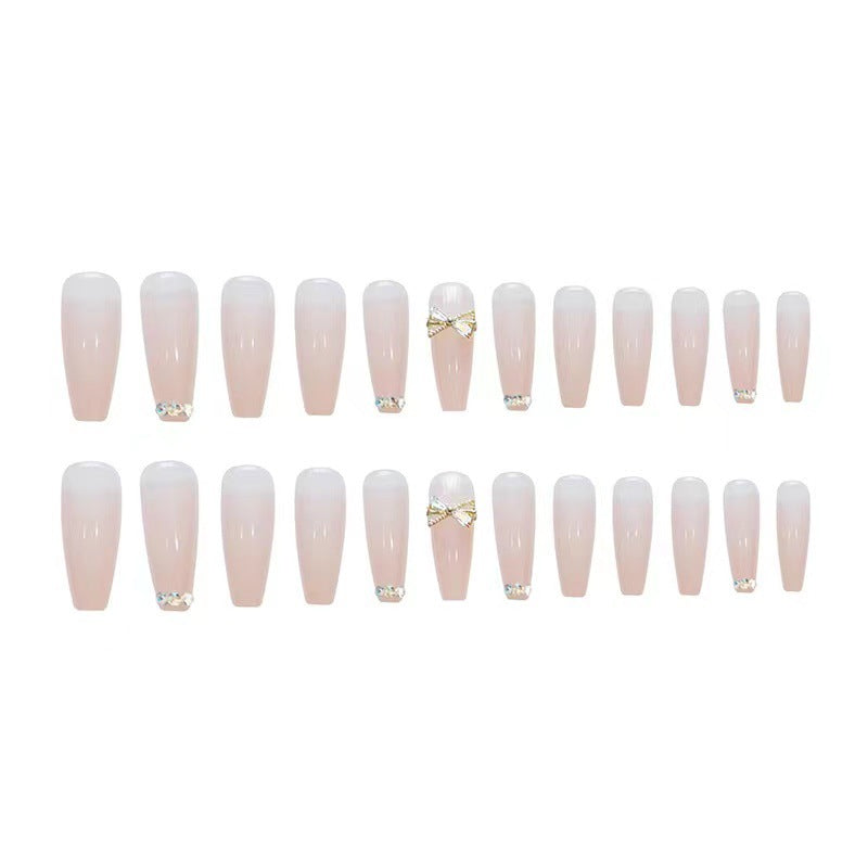 Artificial nails with elegant rhinestone embellishments Bowlift