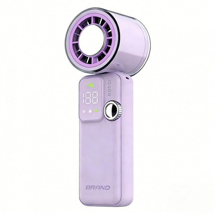 Women's Portable Mini Cool Fan with Digital Temperature Display Bowlift