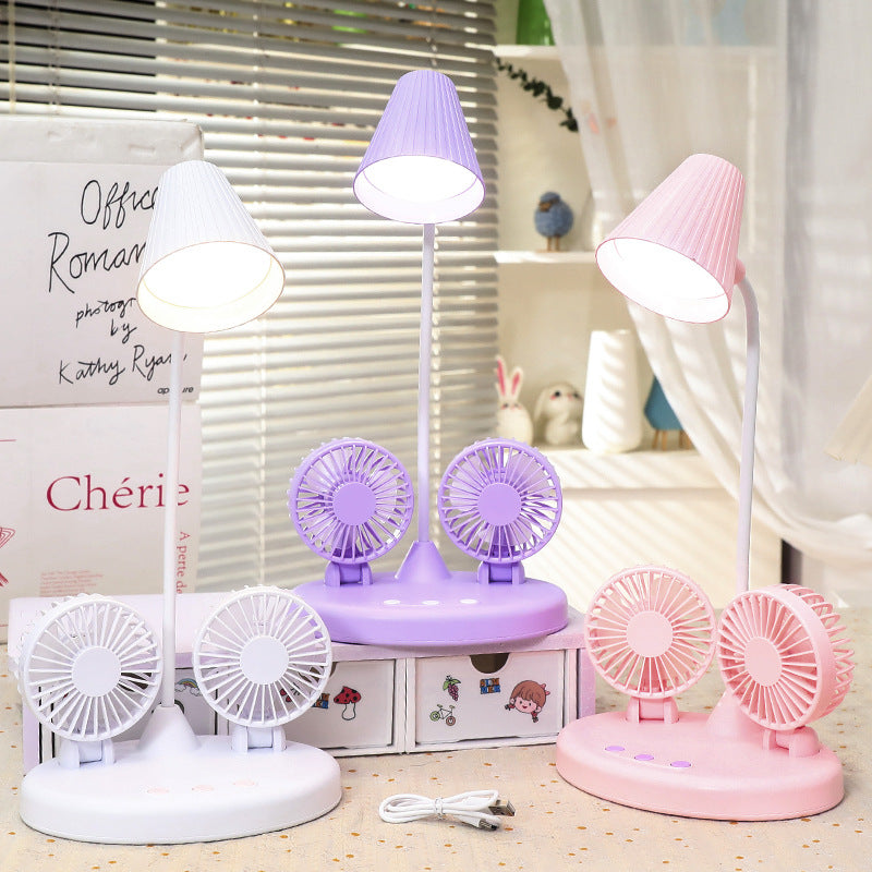 Ladies Multifunctional Table Lamp with Integrated Fans Bowlift