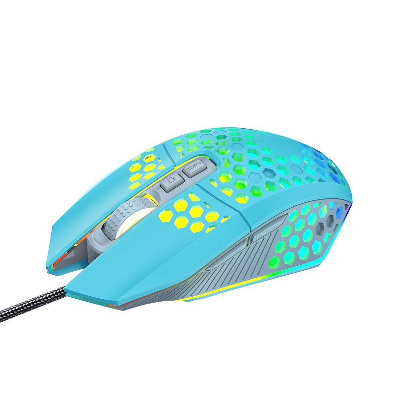 Gaming mouse with RGB lighting and ergonomic design Bowlift