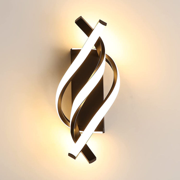 Contemporary Infinity LED Wall Sconce with Integrated Dimmable Acrylic Loop Bowlift