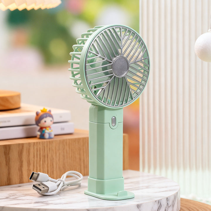 Portable battery-operated handheld fan with multiple speed settings Bowlift
