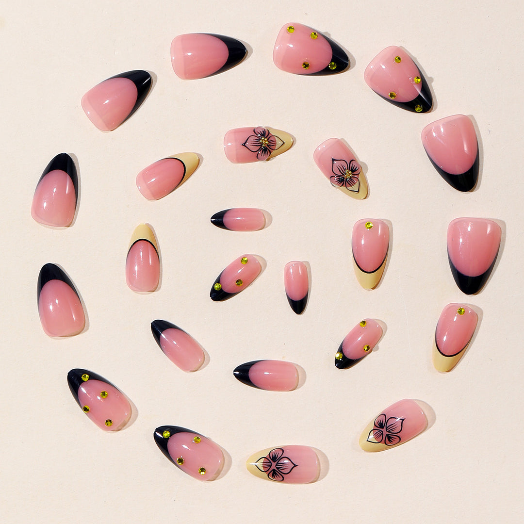Artistic Floral Design Nail Art Bowlift