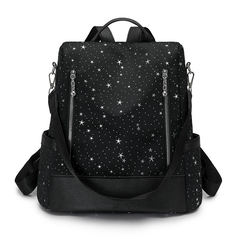 Star Patterned Multi-Pocket Backpack Bowlift