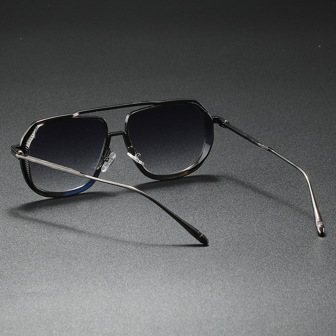 Women's Elegant Sunglasses with Angular Metal Frame Bowlift