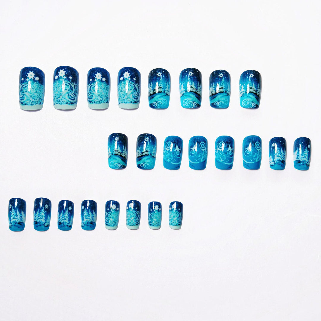 Artificial nails winter motif Bowlift