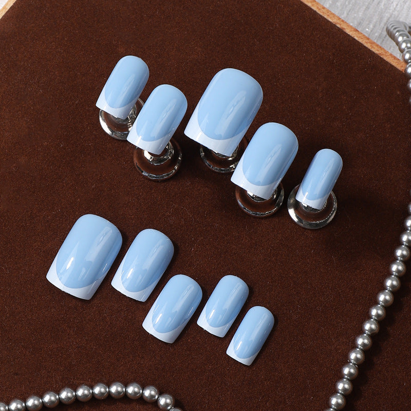 Premium French Tip Press-On Nail Set Bowlift