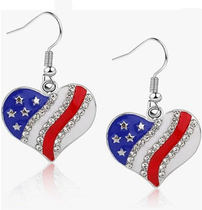 Ladies' statement star earrings with crystal embellishment and enamel coating Bowlift