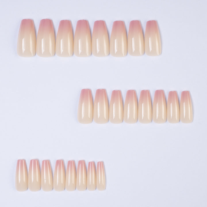 Artificial Nails in Modern French Style Bowlift