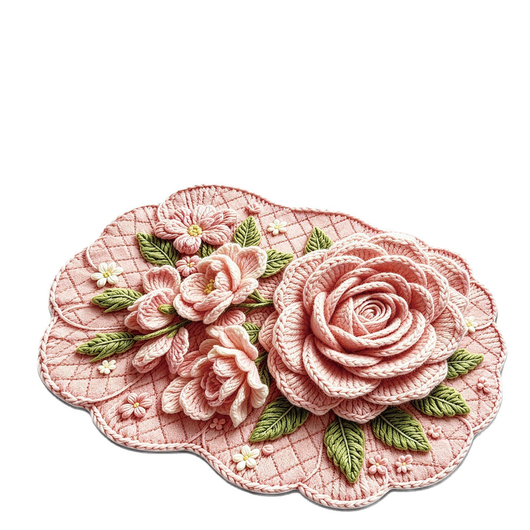 Floral Embellished Bath Mat Bowlift