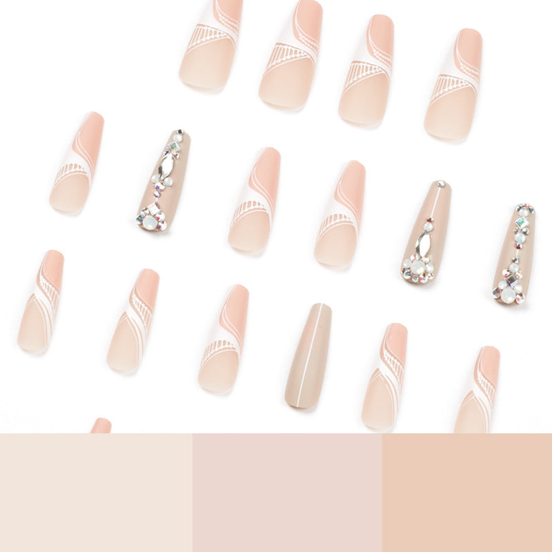 Artful nail extensions with elegant decorations Bowlift