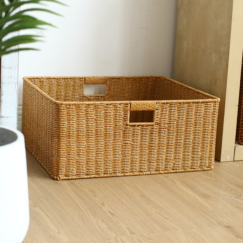 Woven Storage Bin with Ergonomic Handles Bowlift