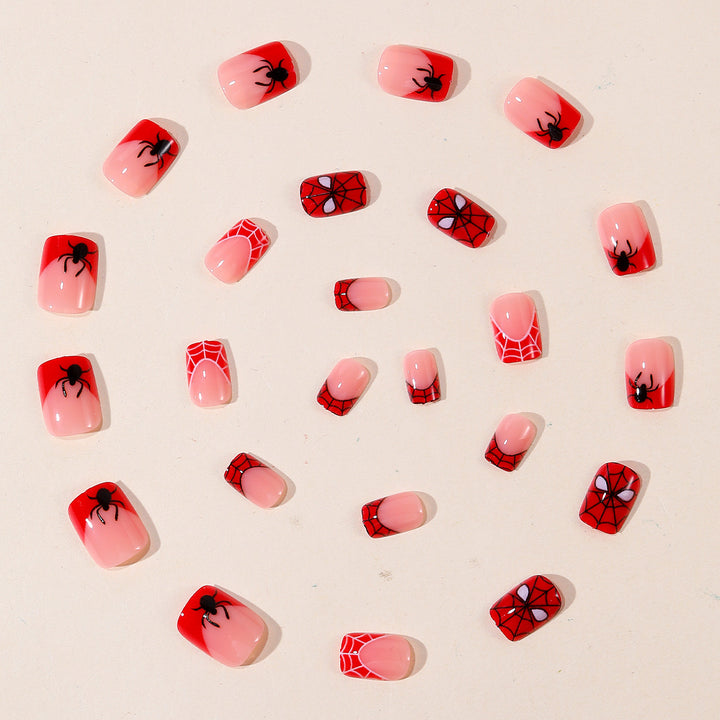Spider Web Halloween Nail Art Extensions Bowlift