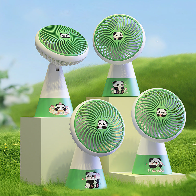Women Portable Handheld Fan with Cute Panda Design Bowlift