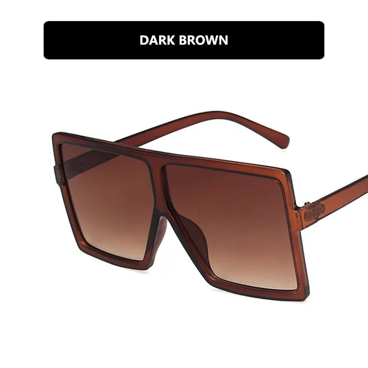 Women modern oversized sunglasses with transparent frame and stylish lenses Bowlift