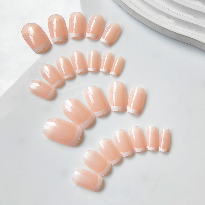 Artificial nails with French manicure Bowlift