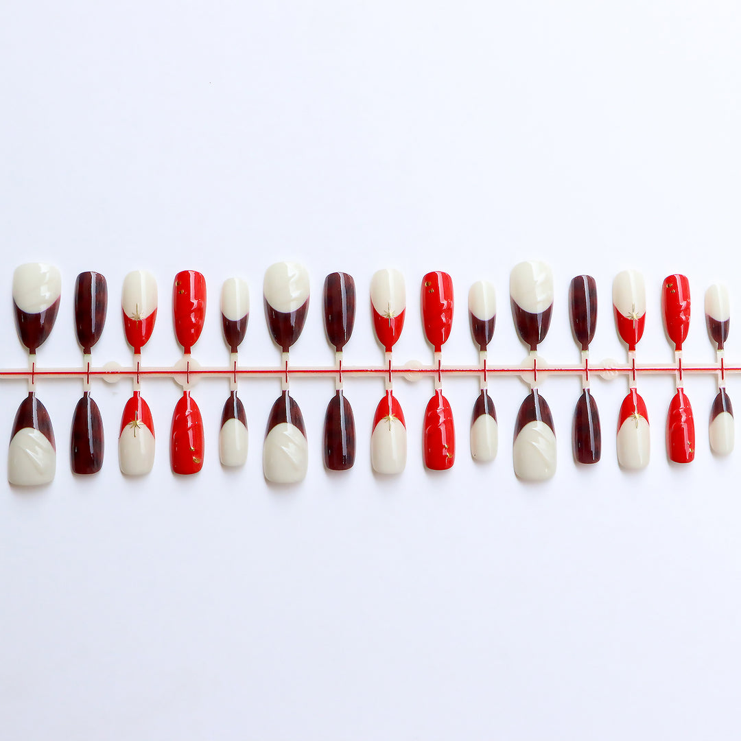Decorative Press-On Nail Art Set with Unique Patterns Bowlift