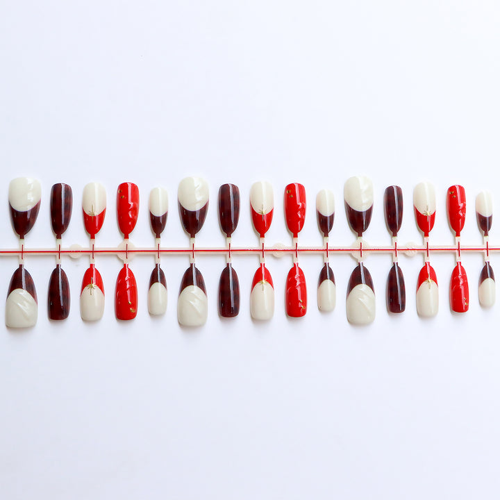 Decorative Press-On Nail Art Set with Unique Patterns Bowlift