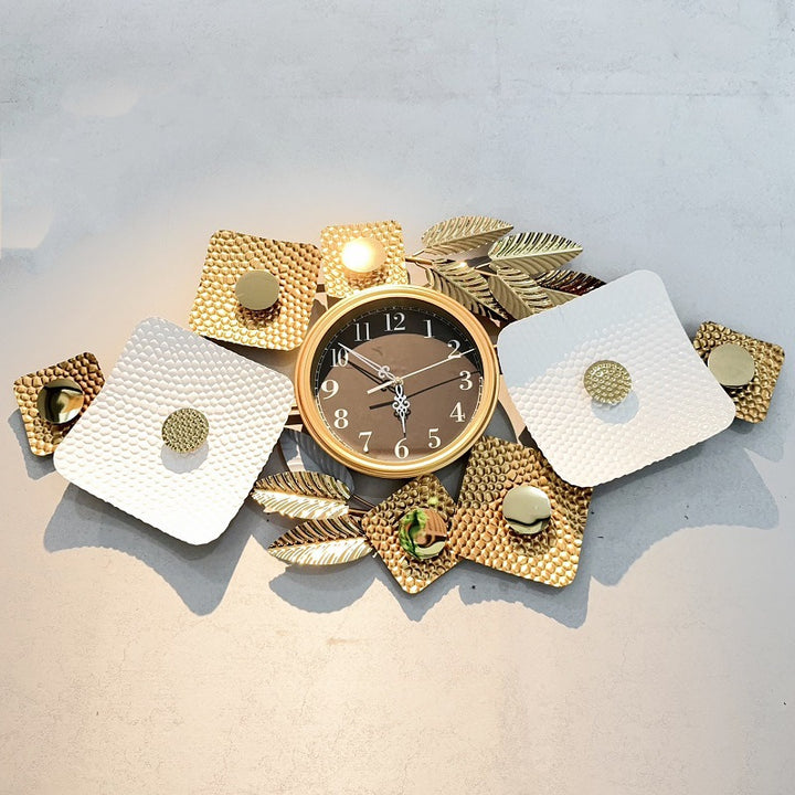 Contemporary Floral Wall Clock Sculpture Bowlift