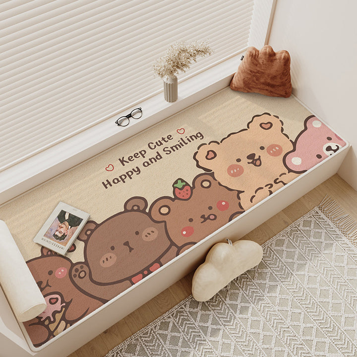 Playful Bear-Themed Decorative Area Rug