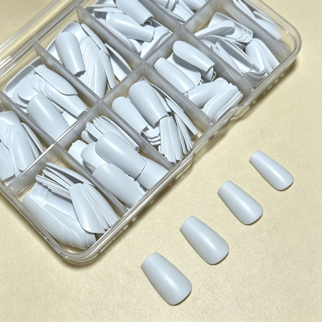 Premium White Press-On Nail Tips Bowlift