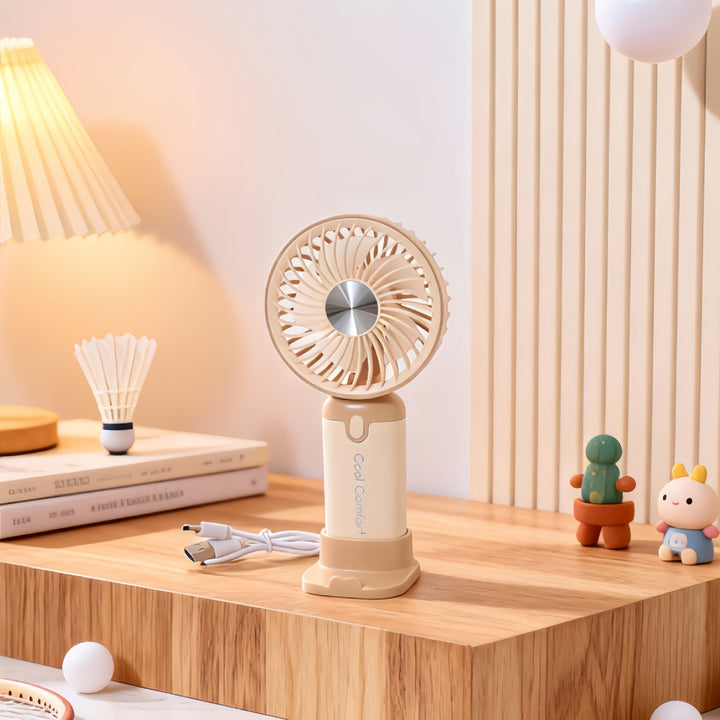 Women's Portable Hand Fan with USB Charging Function Bowlift