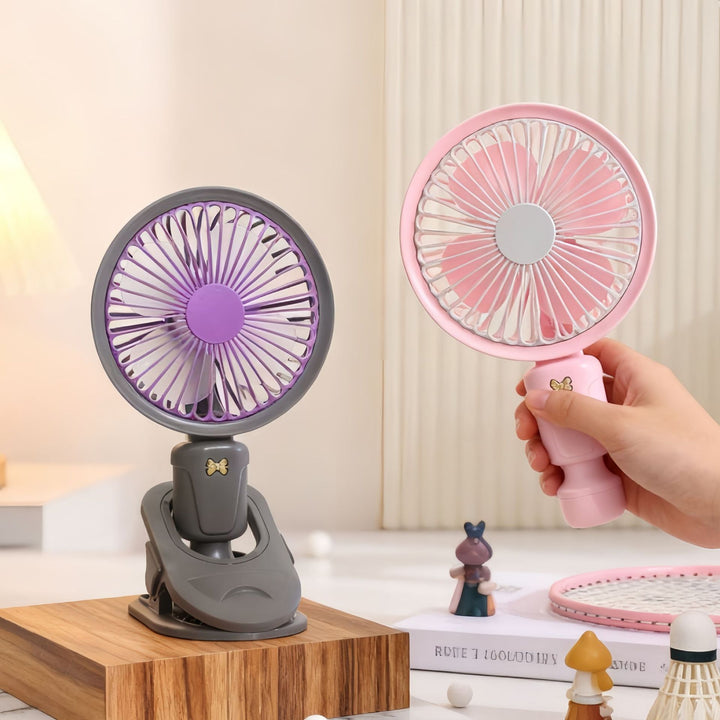 Women Portable Table Fan with Adjustable Tilt Mechanism and USB Connection Bowlift