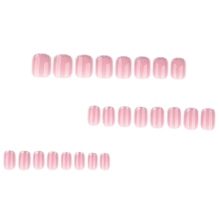 Glamorous nail extensions with glitter finish Bowlift