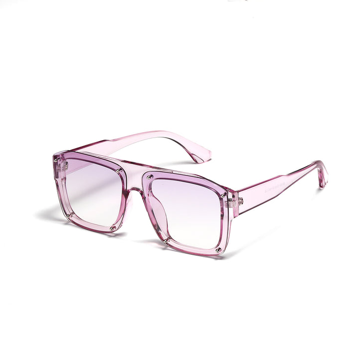 Women's Square Sunglasses with Fashionable Transparent Frame Bowlift