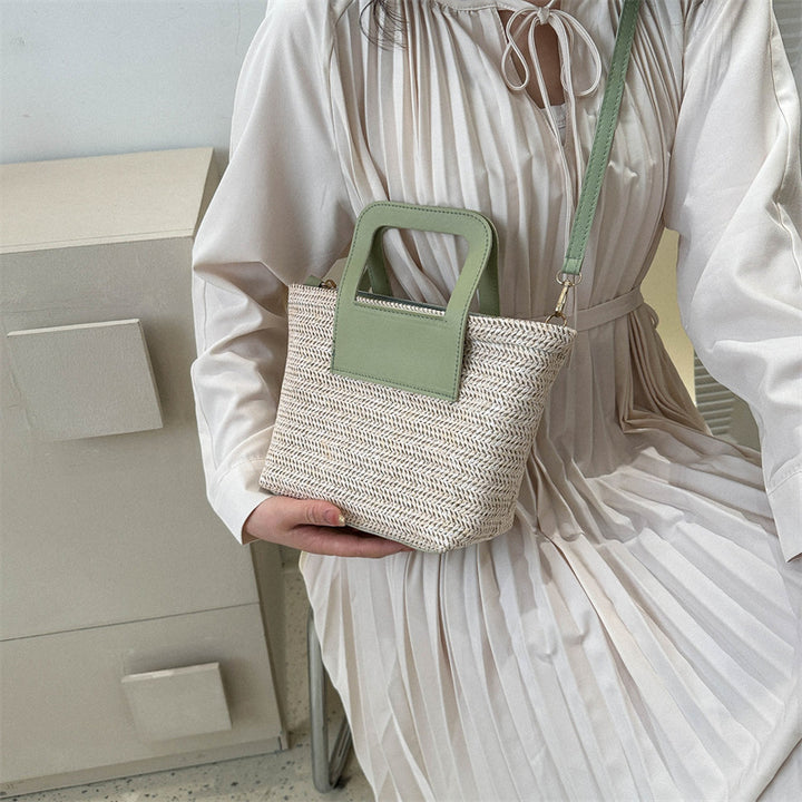 Modern Textured Woven Handheld Bag Bowlift
