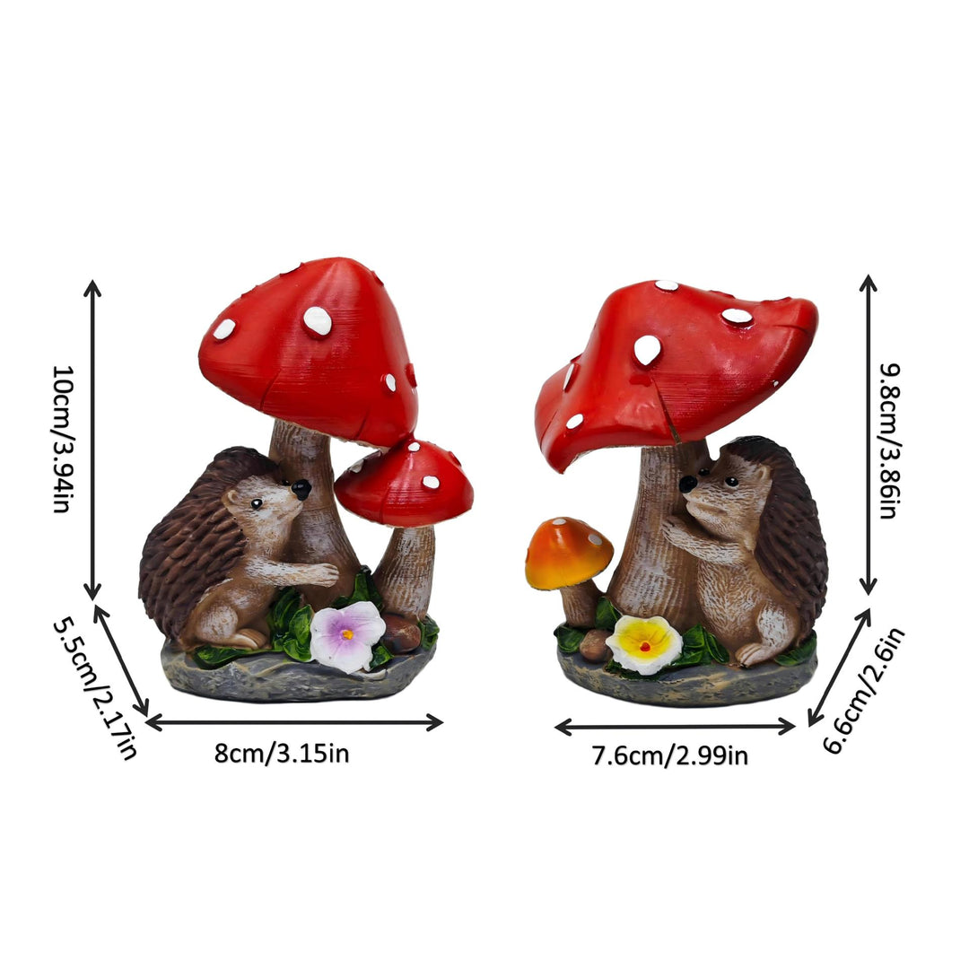 Cute decorative figure with hedgehog and fly agarics Bowlift