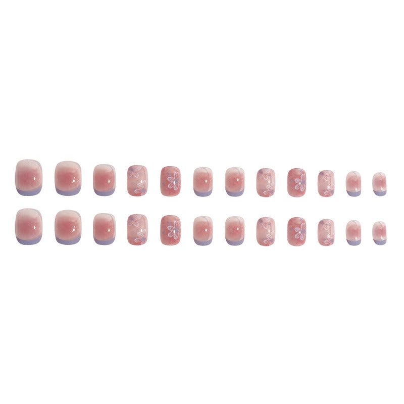 Floral-Design Press-On Nails Bowlift