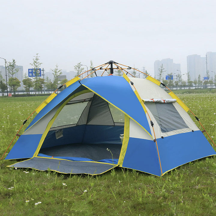 Camping Tent With Expandable Interior And Weatherproof Material Bowlift